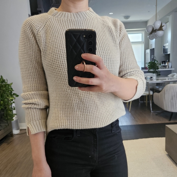 MASSIMO DUTTI waffle knit sweater - Picture 4 of 9